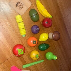 Colorful Wooden Play Food Set